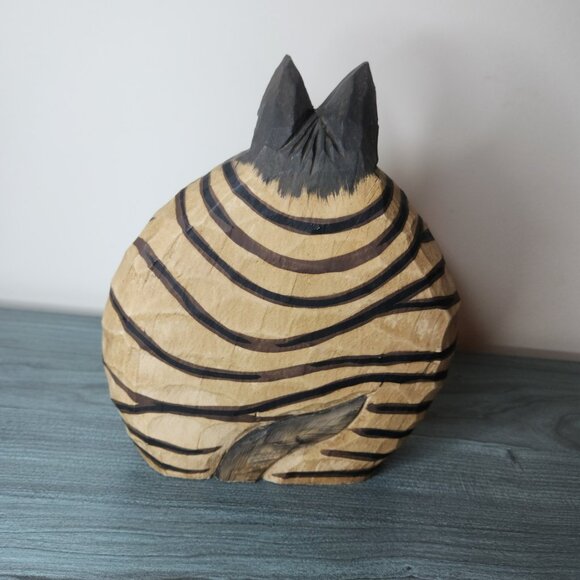 Hand-Carved James Haddon Zebra Figurine • Philippines Folk Art Wood Carving - Picture 4 of 6